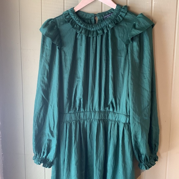 Emerald Green Current Air Long Sleeve Dress Size Medium EUC - Picture 5 of 11